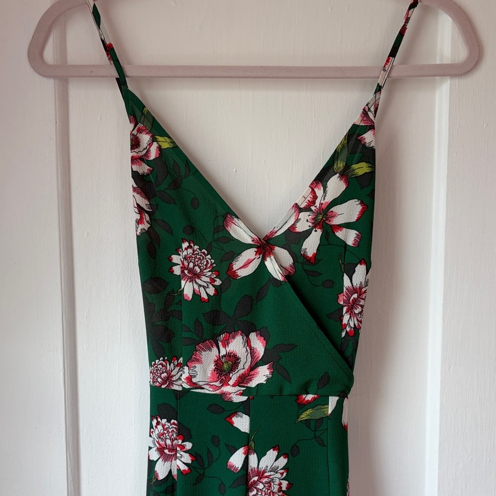Green Floral Jumpsuit
